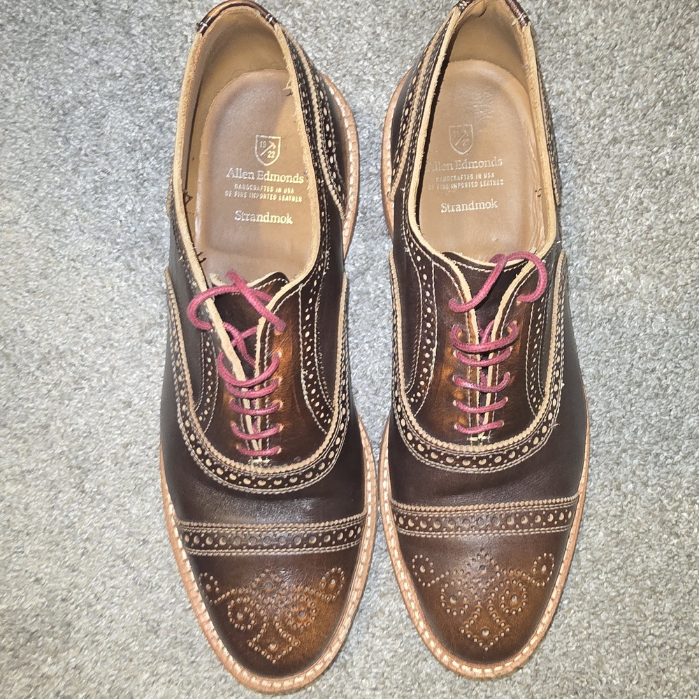 Allen Edmonds Strandmok Cap-toe Oxford With Dainite Rubber Sole